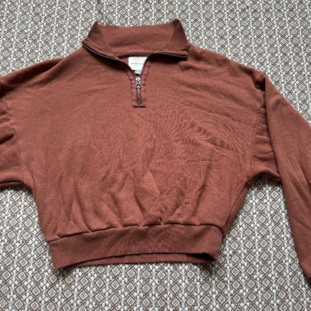 XS AE Cropped Quarter-Zip